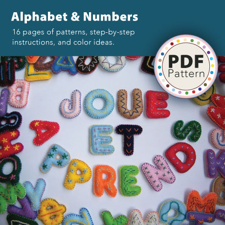 Multilingual Felt Alphabet & Numbers – PDF Pattern