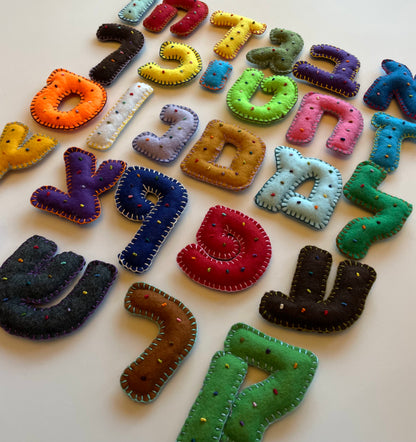 Embroidered Stuffed Felt Hebrew Alphabet ALEPH-BET Pattern PDF