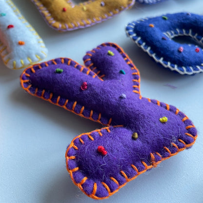 Embroidered Stuffed Felt Hebrew Alphabet ALEPH-BET Pattern PDF