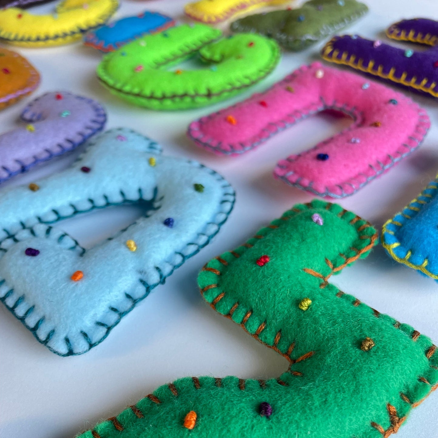 Embroidered Stuffed Felt Hebrew Alphabet ALEPH-BET Pattern PDF