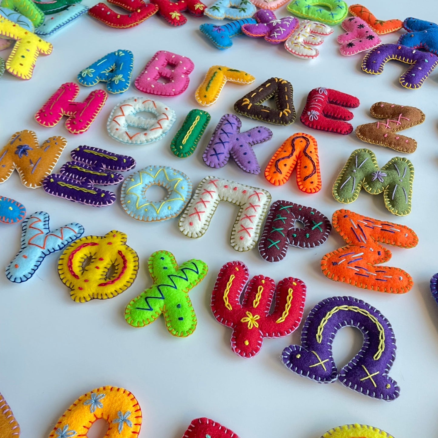 Embroidered Stuffed Felt Greek Alphabet ALPHA-BETA Pattern PDF
