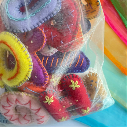 ABC Felt Letters Set – Stuffed & Embroidered - Organza Bag