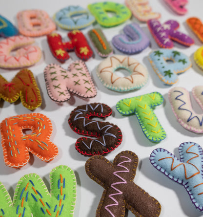 ABC Felt Letters Set – Stuffed & Embroidered