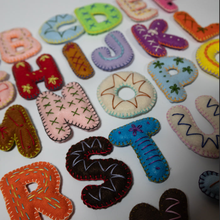 ABC Felt Letters Set – Stuffed & Embroidered