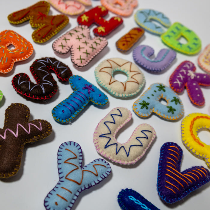 ABC Felt Letters Set – Stuffed & Embroidered