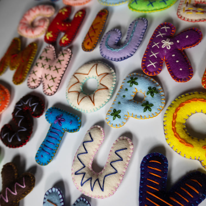 ABC Felt Letters Set – Stuffed & Embroidered