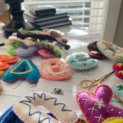 Embroidered Felt Letters & Numbers Instructions
