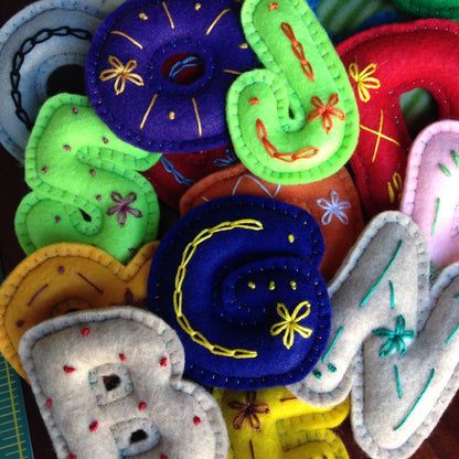 ABC Felt Letter Set – Stuffed & Embroidered