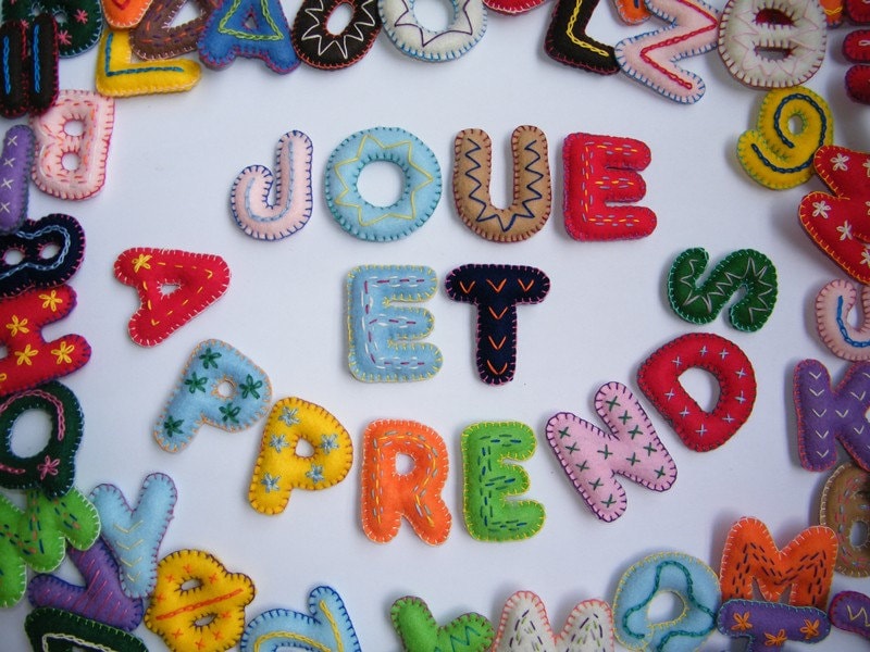 ABC Felt Letters Set – Stuffed & Embroidered